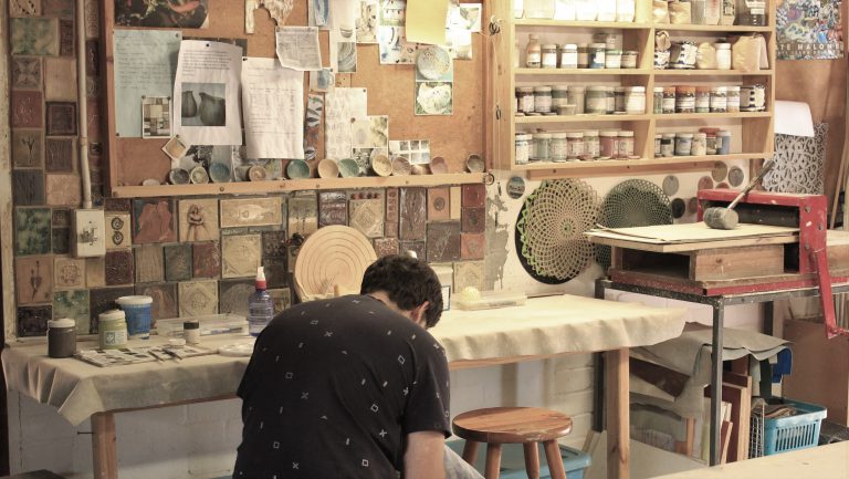 Ceramics studio, clay play space