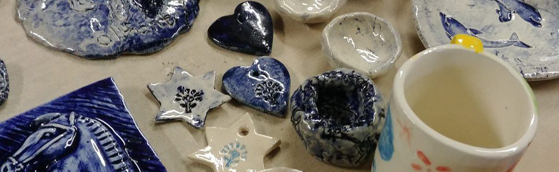 Stoneware ceramics, kiddies clay party, cobalt oxide